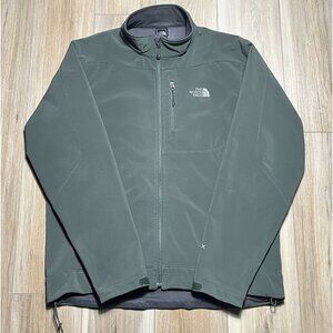 The North Face Apex Softshell Green Full Zip Jacket - Men Size Large